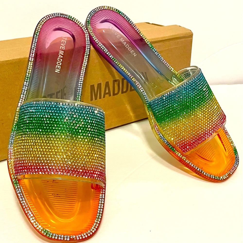 Steve Madden Rainbow Jelly Sandals